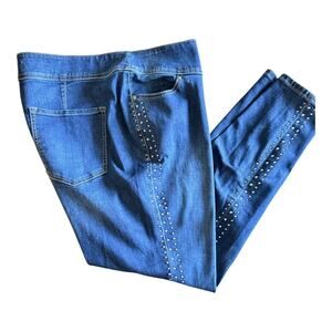 Lane Bryant Signature Fit Jegging High Rise Studded Super Stretch Jeans Size 20